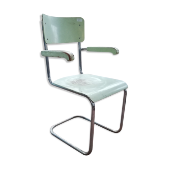 Fauteuil tchèque bois et chrome, Mart Stam, Konova 1940