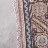 Vintage Turkish Oushak Handwoven Rug 97x417 cm