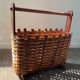 Scandinavian magazine door in wood and rattan