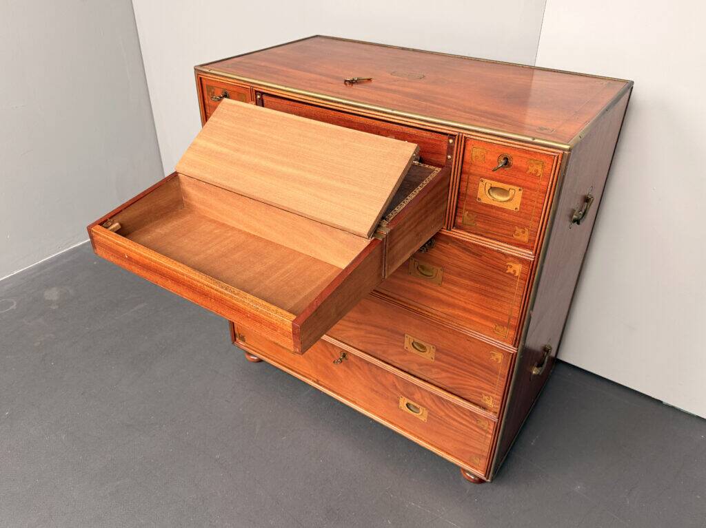Ship’s chest with writing desk, England, 1940