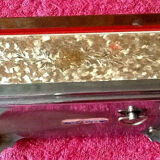 Vintage musical box with mirror psychedelic revolving wheel mechanism