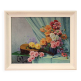 French signed painting still life from the 20th century
