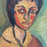 20th century portrait or self-portrait painting