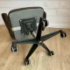 Vintage Mid-Century brown office chair with wheels from the 1970s.