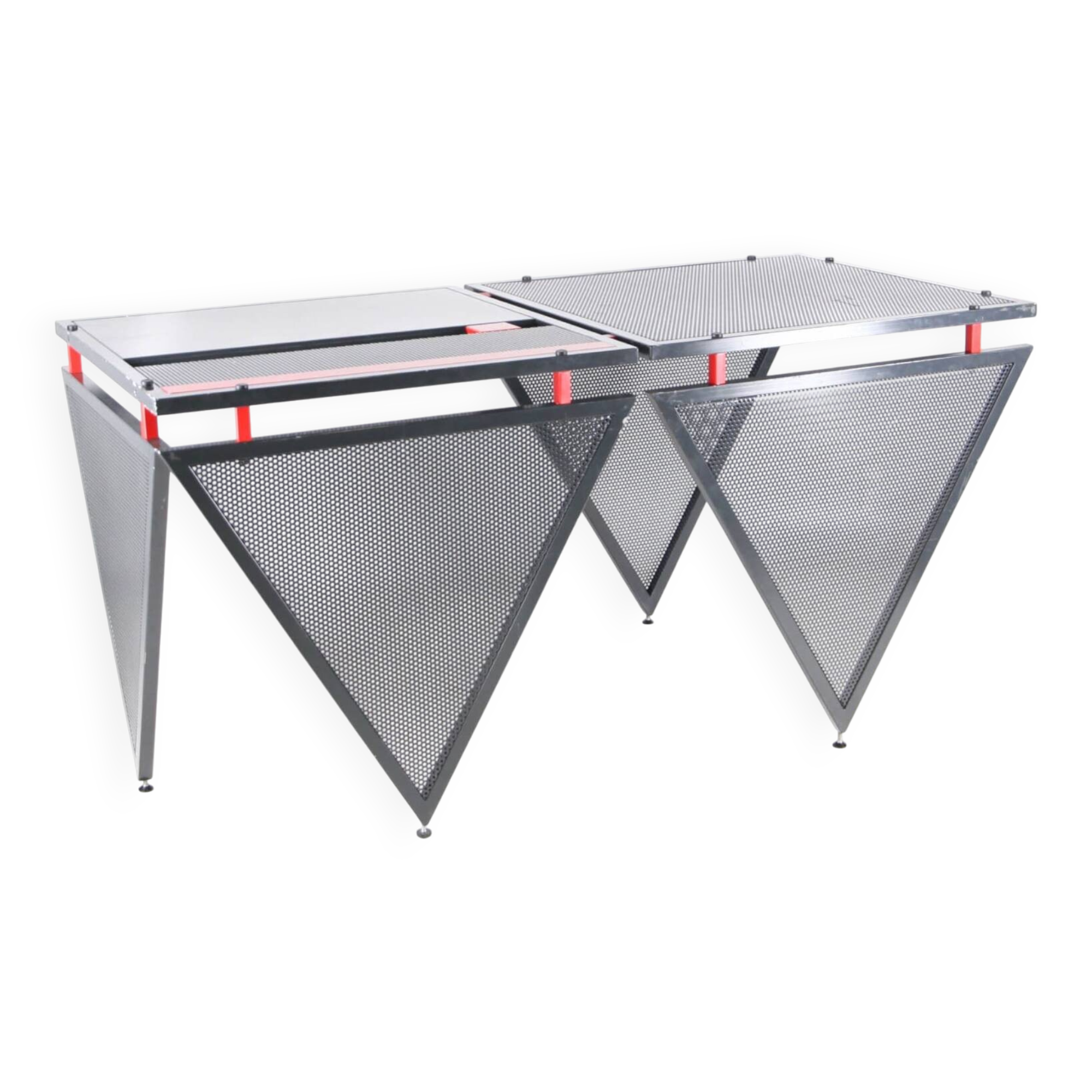 Memphis style iron desk and chair