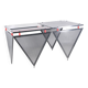 Iron desk and chair in Memphis style