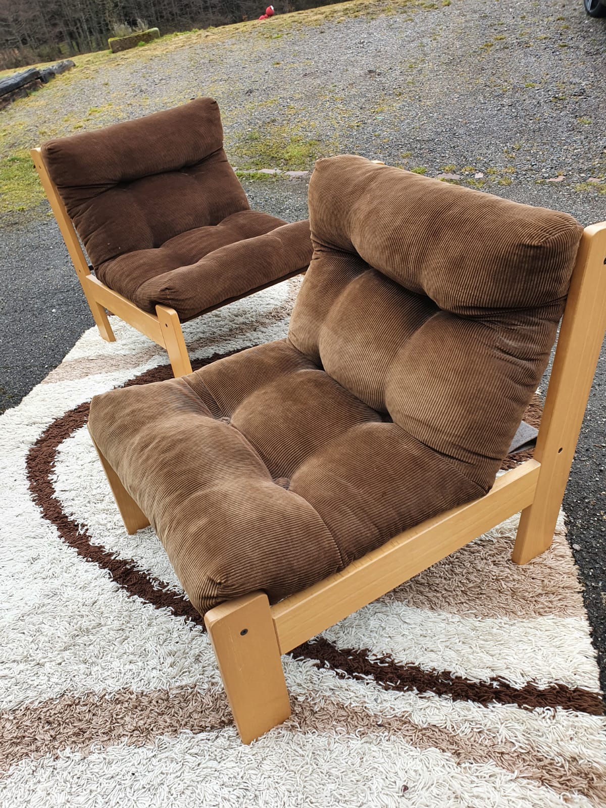 Vintage velvet heater brown year 1970