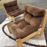 Vintage velvet heater brown year 1970