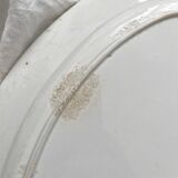 White oval ironstone dish from Creil and Montereau, late 19th century