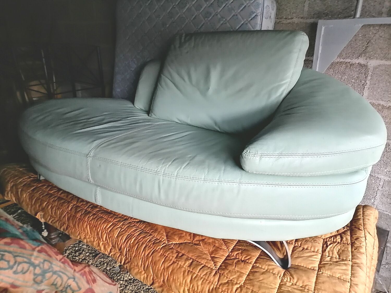 Sofa leather vintage, 70s