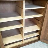 Small wooden sideboard with two doors.