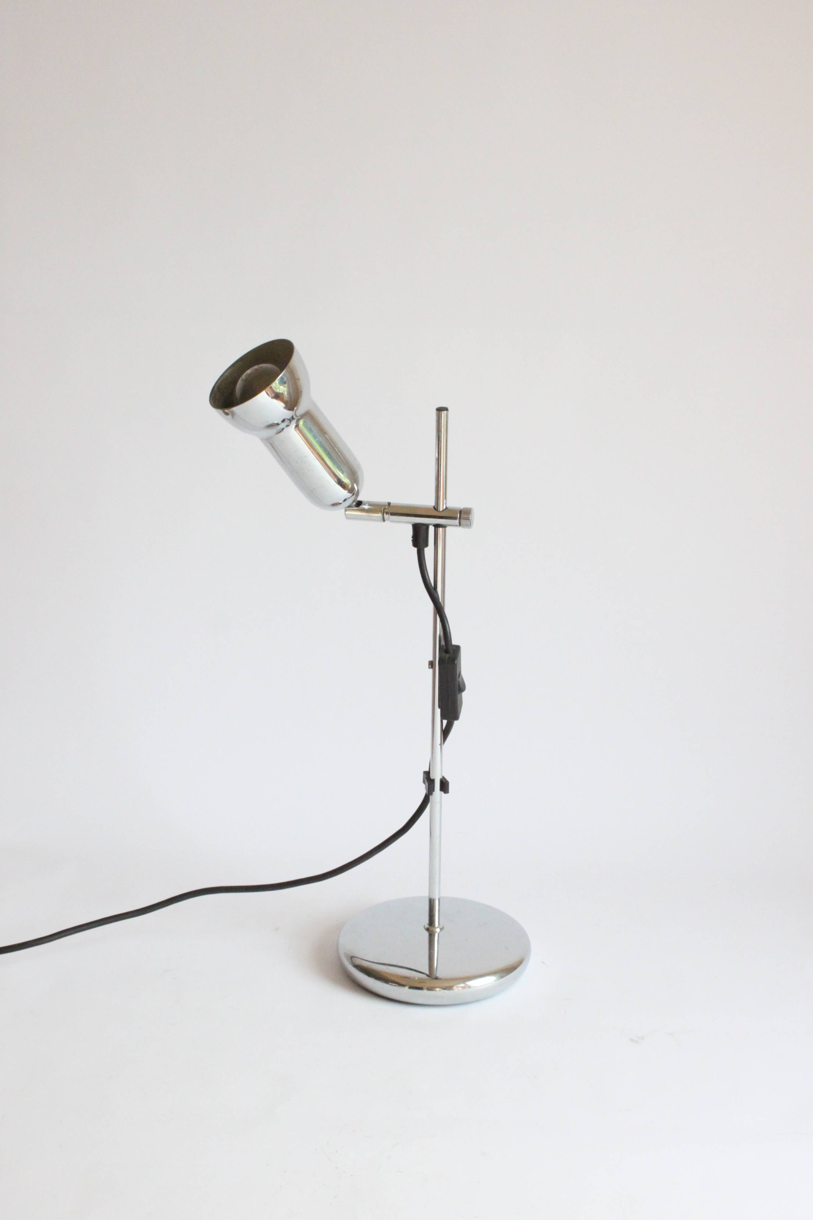 Lampe de bureau chromée par OMI, années 1960