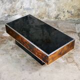 Tortoiseshell plexiglass coffee table, 1970s