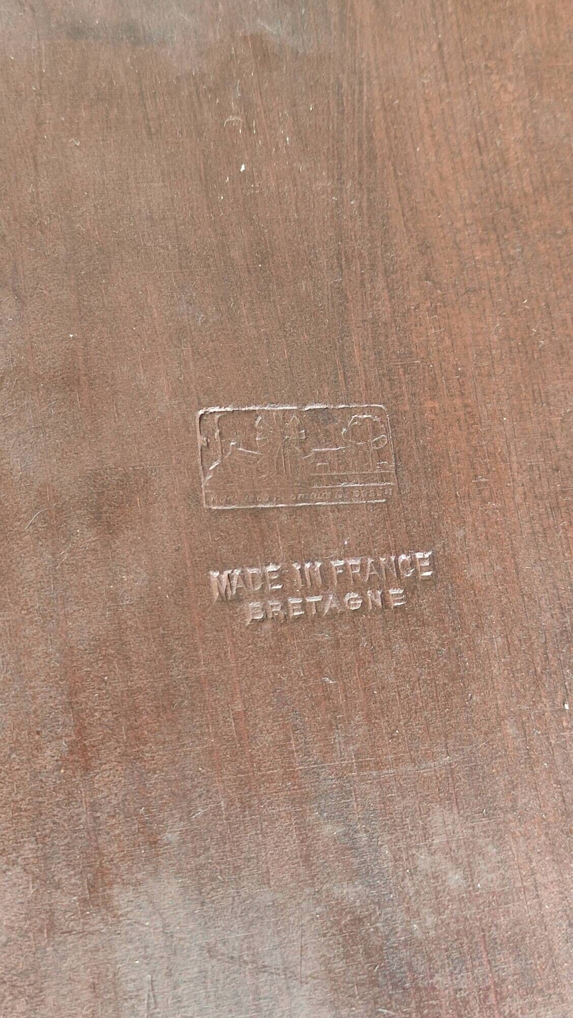 Old artisanal box in carved wood made of French (Brittany)