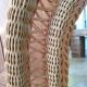Old vintage rattan mirror