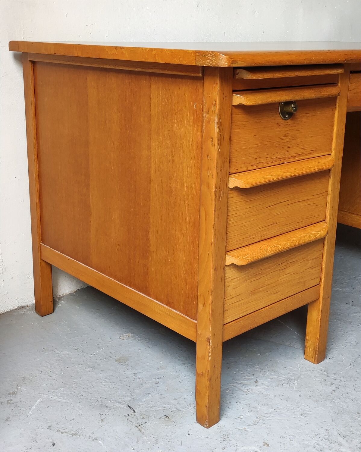 Scandinavian light oak desk