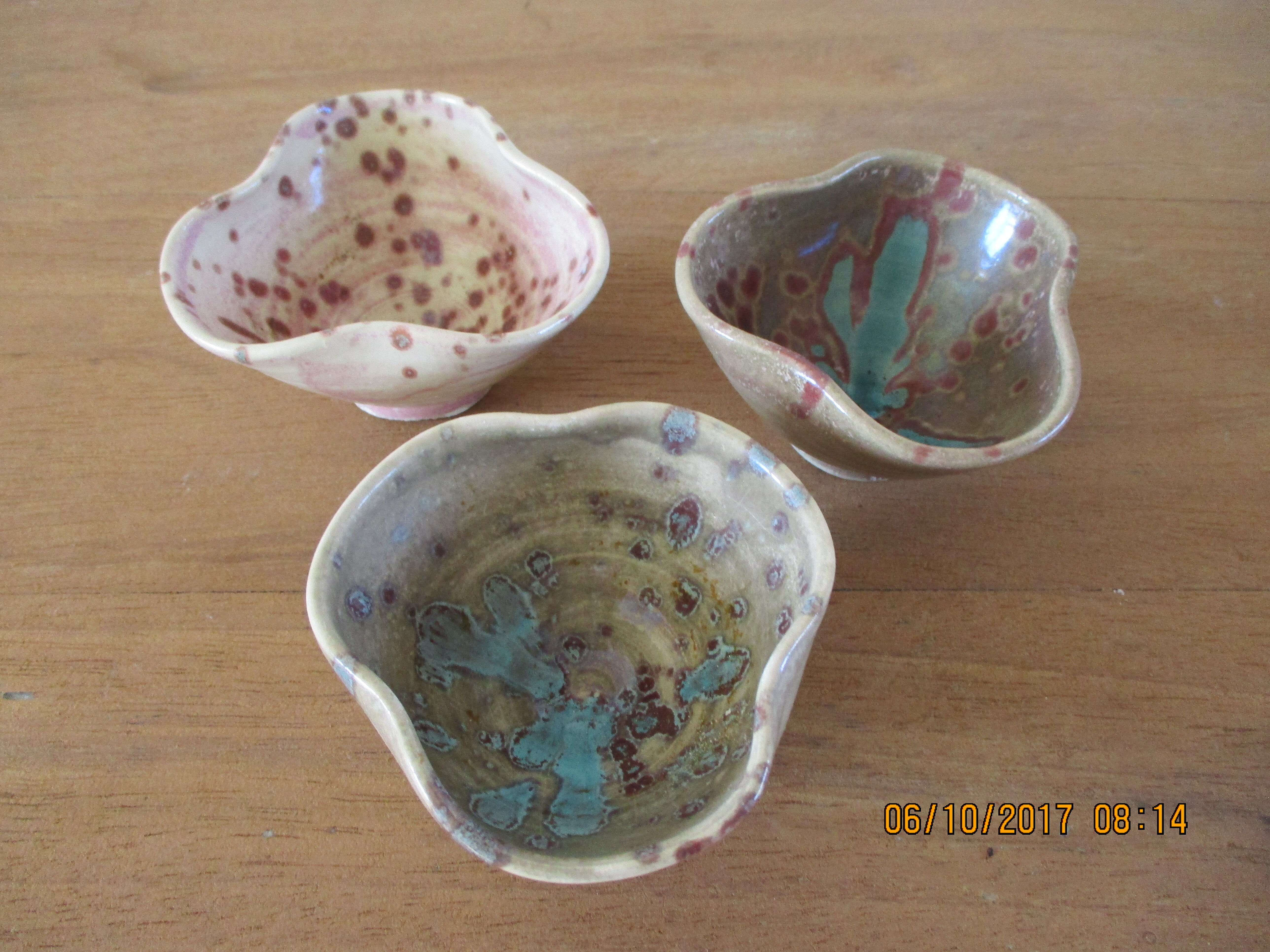 3 ceramic bowls signed Buchtal 70s