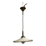 Brass and opaline pendant lamp