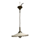 Brass and opaline pendant lamp