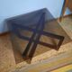 Table basse bois et verre fumé
