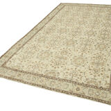 Handwoven wool anatolian beige rug 187 cm x 310 cm