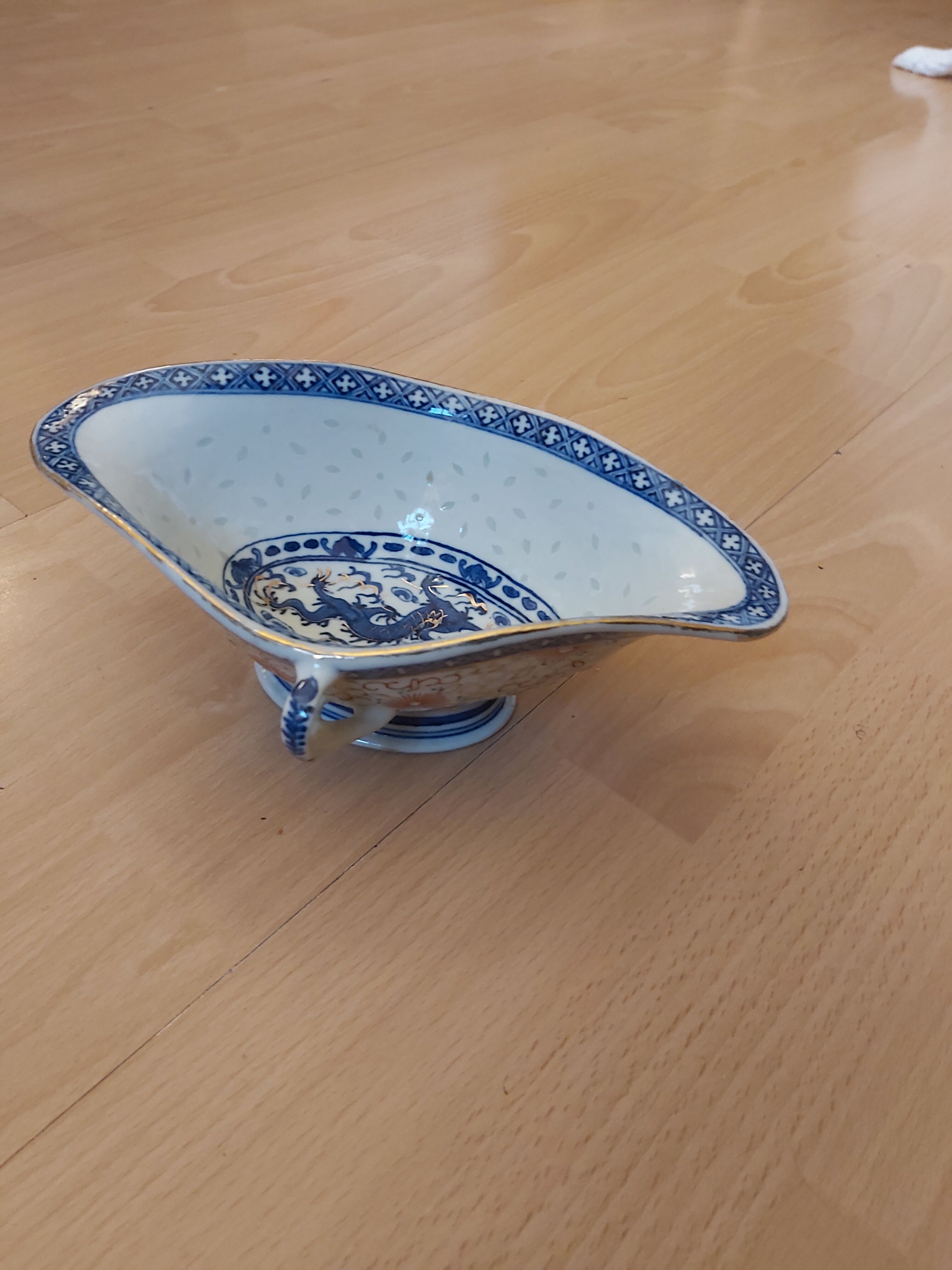 Chinese porcelain sausage called rice seed from the 1960s