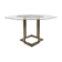 Italy octagonal table 70s glass and brass