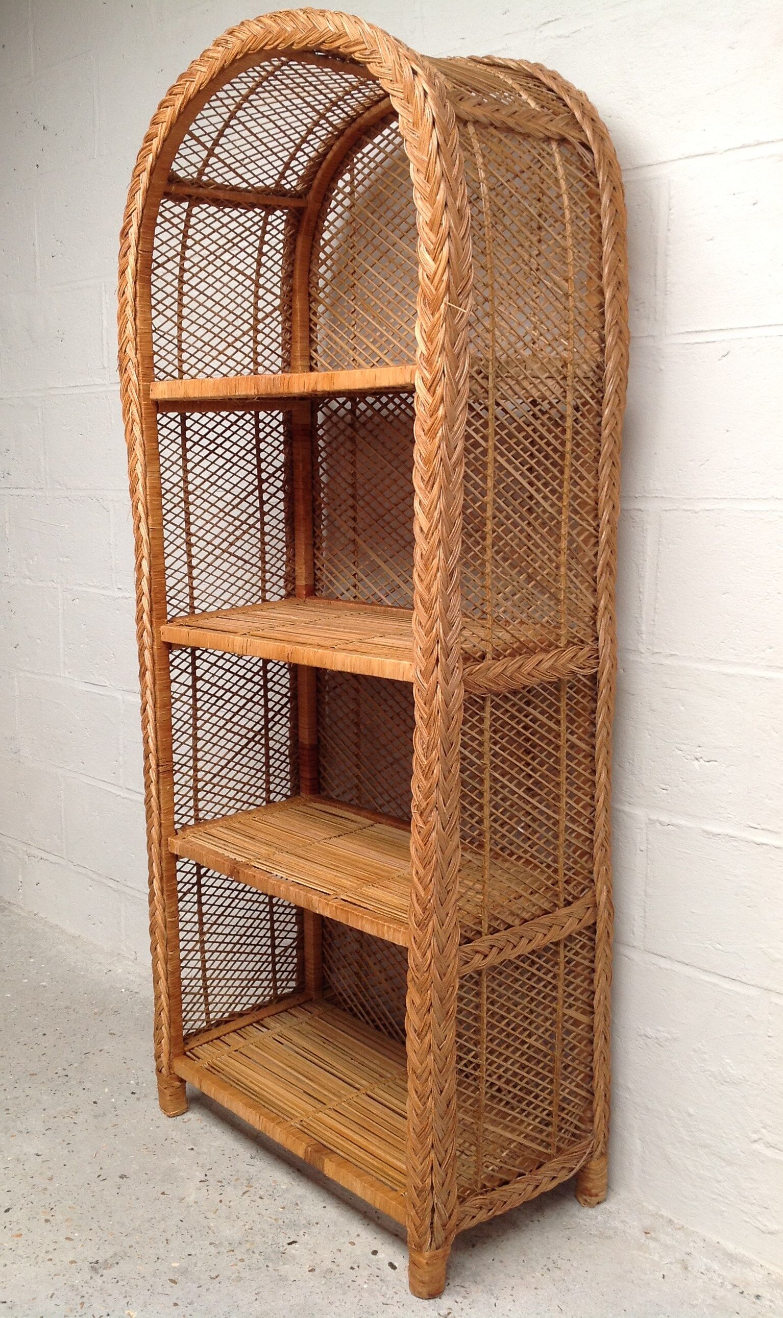 Vintage rattan shelf