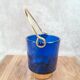 Seau à glace bleu cobalt – style Holmegaard / design scandinave 60–70
