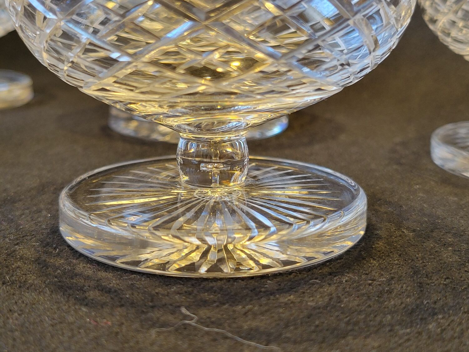 6 St Saint Louis champagne glasses Florian model in cut crystal 539