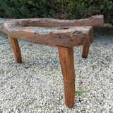 Brutalist wooden bench