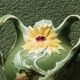 Slip vase, thistle motif, Art Nouveau