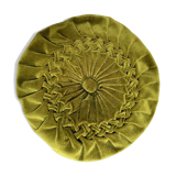 Vintage pleated velvet cushion
