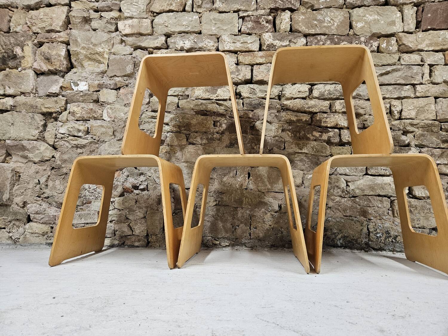 Lot 5 tabourets Lisa Noringer pour Ikea 2000"