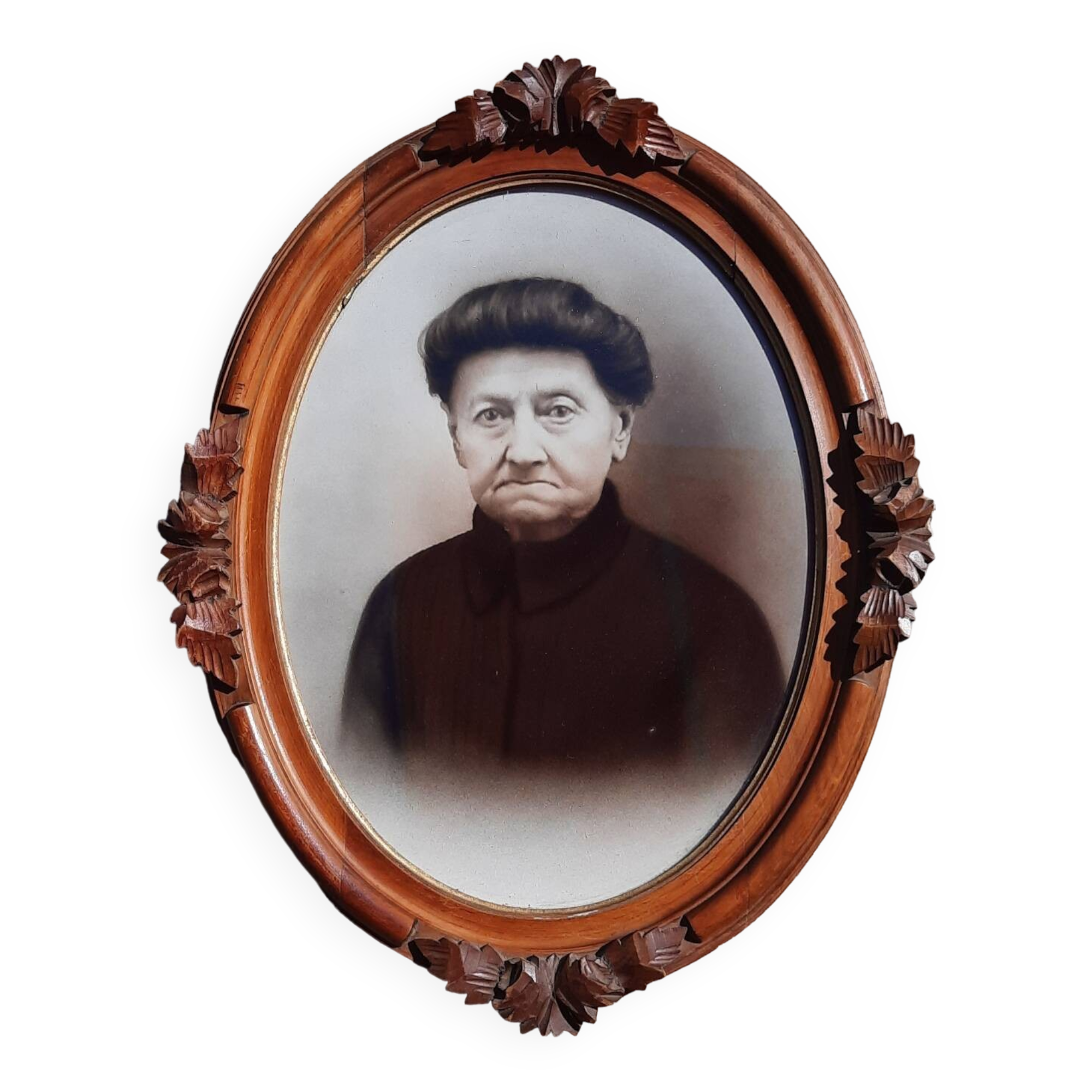 Antique carved wooden frame