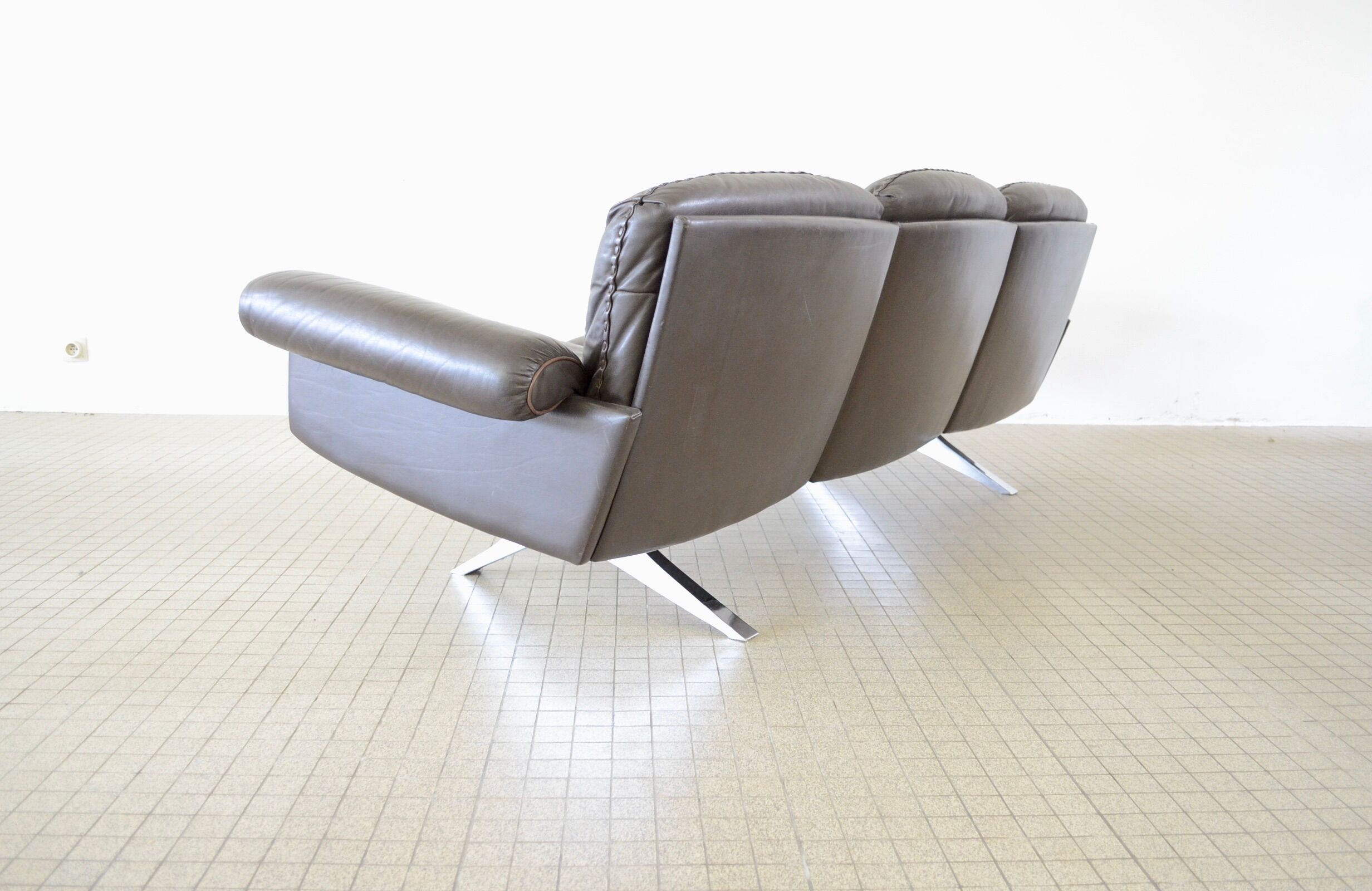 De Sede ds31 brown 3 seater leather sofa