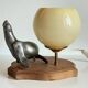 Lampe Art déco Otarie verre soufflé