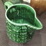 Slurry pitcher digoin sarrreguemines model 7308 green braiding
