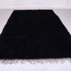 Handmade black wool Berber rug, size 150 x 250 cm