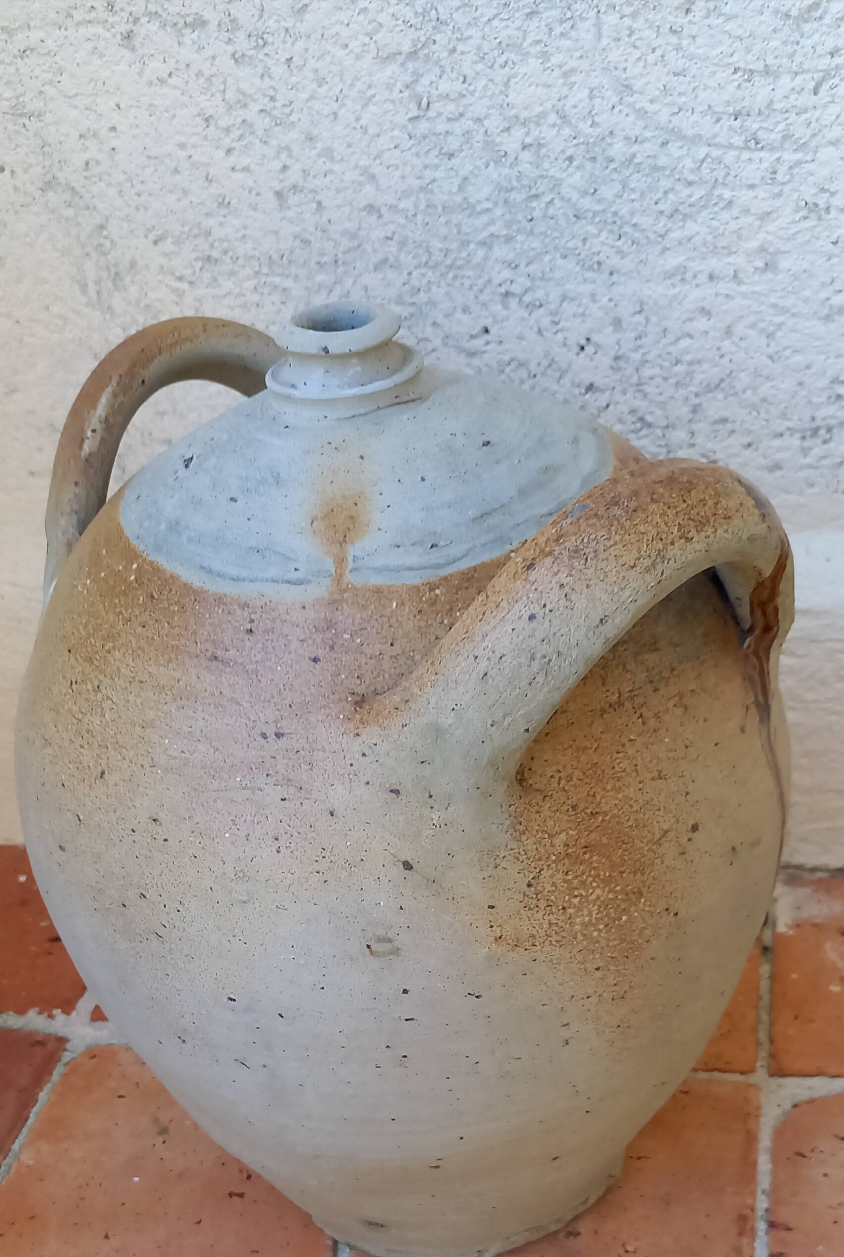 Varnished terracotta jar