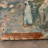 Bab-Azoun Gate, Algiers, oil on canvas signed