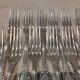 12 silver-plated dessert forks, Louis XVI style, silversmith OD