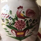 Painted sandstone salt pot