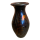 Antique Lacquered Wood Vase Vietnam Koi Carp 3D Vintage