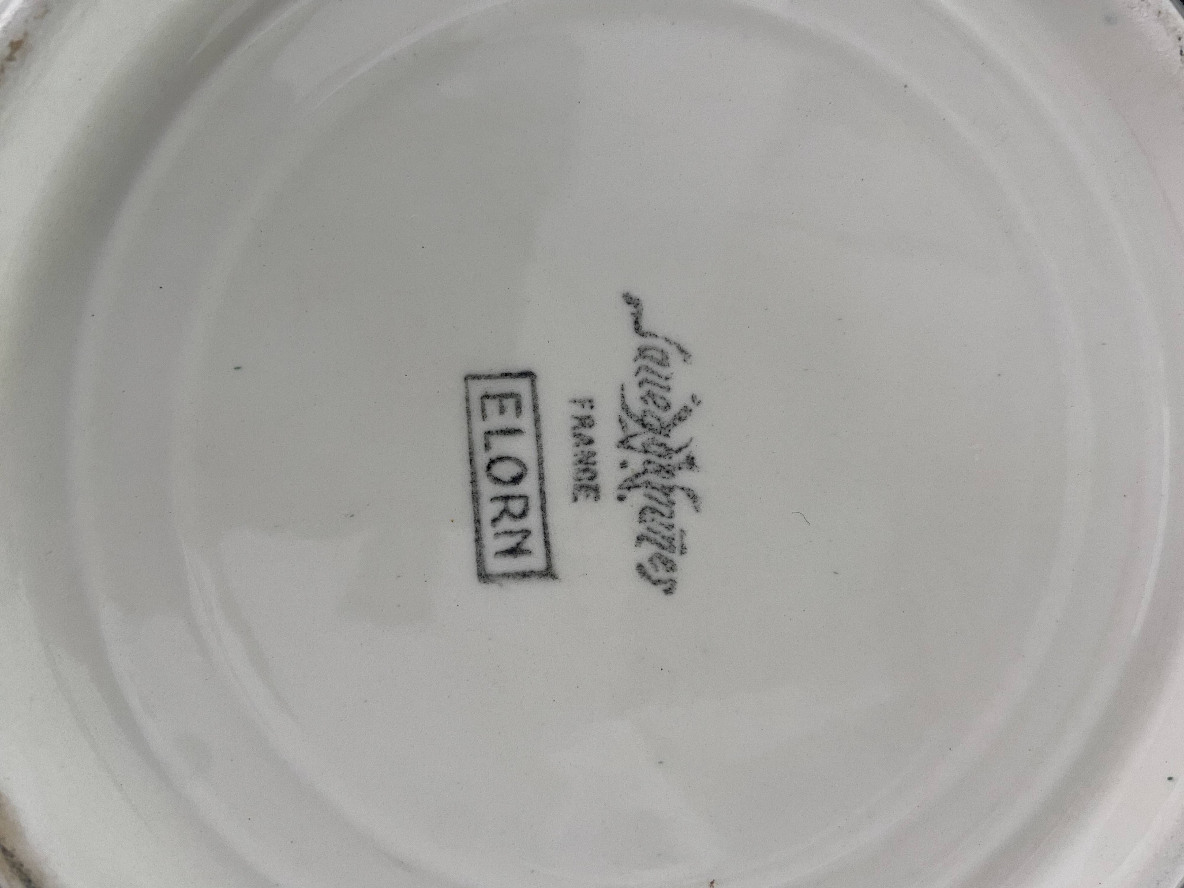 Set of 6 Digoin Sarreguemines "Elorn" salad bowls