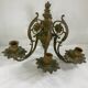Pair of 3-light wall sconces in gilt bronze in the style