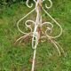 Metal garden lamp with cracked white paint - 1960s
