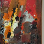 Original Swedish Oil on Panel – “Composition” by Kulo Green (1913–1972) – Signed – Vintage & Framed