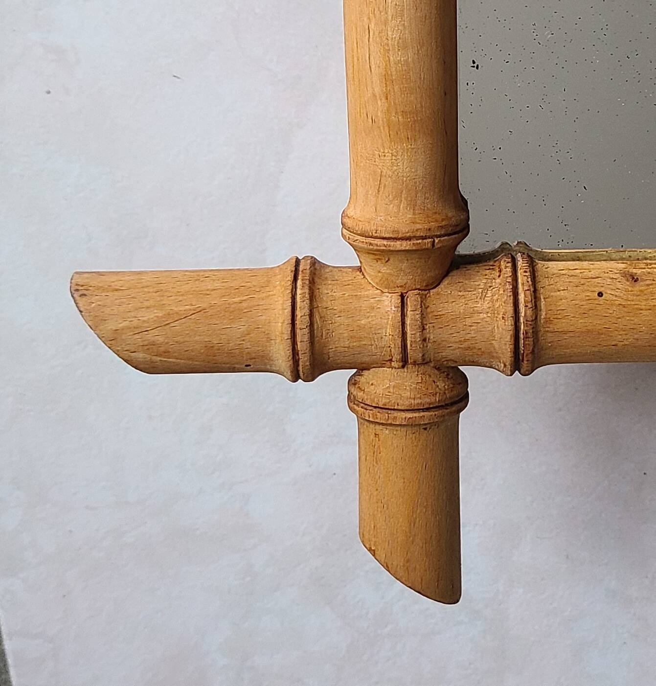Vintage bamboo mirror