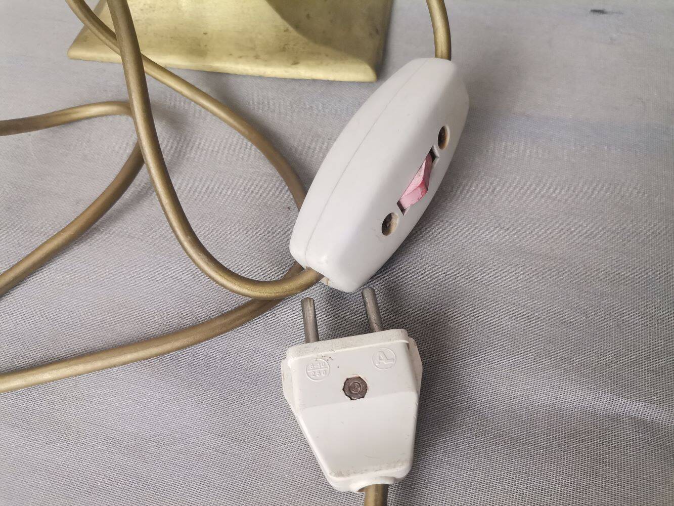 Art deco 1930s general electric brass goose neck table lamp